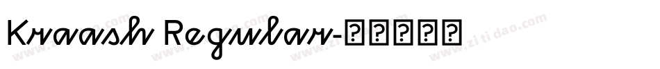 Kraash Regular字体转换